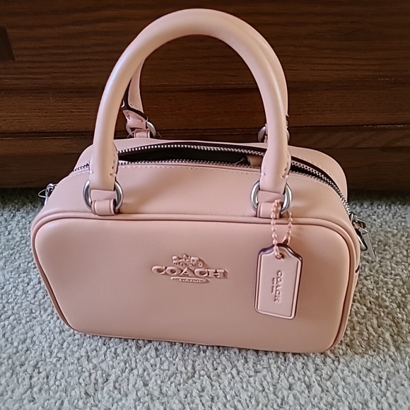 Handbags - Coach CT776 Satchel Crossbody Smooth Leather Small Handbag Faded Blush
